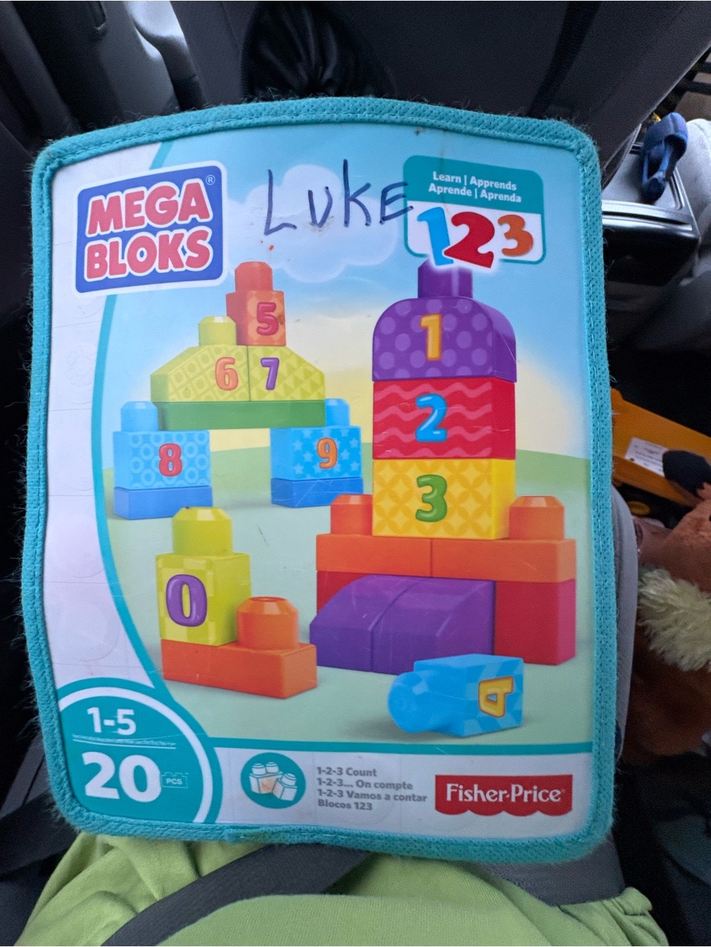 Colorful Interlocking Building Blocks Set - Purple & Yellow - Picture 2 of 3